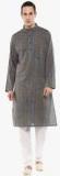 Prayyan Grey Striped Kurta men