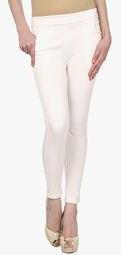 Preist Trading White Solid Jeggings women