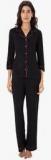 Prettysecrets Black Solid Pyjama Set women