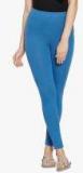 Prettysecrets Blue Solid Leggings Women