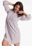 Prettysecrets Lilac Striped Sleepshirt Women