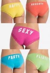 Prettysecrets Pack Of 5 Flirty Bikini Panties women