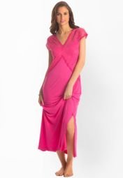 Prettysecrets Pink Embroidered Nightwear Women