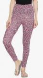 Prettysecrets Pink Printed Leggings Women