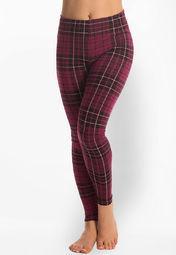 Prettysecrets Purple Checked Legging Women