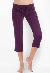 Prettysecrets Purple Solid Capri Women