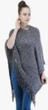 Priknit Dark Grey Solid Shrug Women