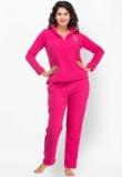 Private Lives Magenta Solid Nightwear Women