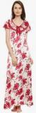 Private Lives Off White Printed Gown Women