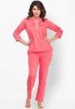 Private Lives Peach Solid Nightwear Women