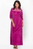 Private Lives Purple Solid Nightwear Women