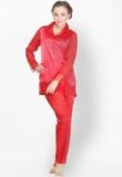 Private Lives Red Solid Nightwear Women