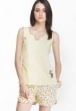 Private Lives Yellow Solid Nightwear Women