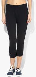 Proline Black Solid Capri Women