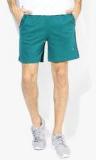 Proline Green Solid Regular Fit Shorts Men