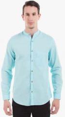 Prym Aqua Blue Solid Casual Shirt men