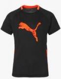 Puma Active Dry Graphic Black Round Neck T Shirt Boys