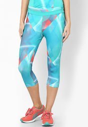 Puma Aqua Blue Polyester Spandex 3/4Th women