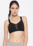 Puma Black Solid Non Wired Curl Sports Bra 51647401 Women