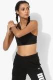 Puma Black Solid Non Wired Non Padded Support Bra Women