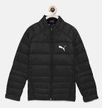 Puma Black Solid Puffer Jacket Boys