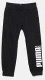 Puma Black Solid Rebel Bold Joggers Boys