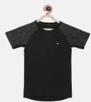 Puma Black Solid Round Neck T Shirt Boys