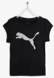 Puma Black T Shirt Girls