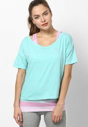 Puma Blue Polyester Blend Top women