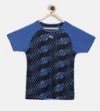 Puma Blue Printed Gym Graphic AOP Tee Round Neck T Shirt Boys