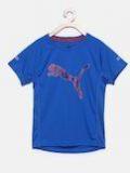 Puma Blue Printed Round Neck Rapid Graphic T Shirt Boys