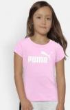 Puma Girls Pink Printed T Shirt