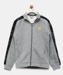 Puma Grey Solid Justice League Sporty Jacket Boys