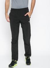 Puma Men Black Zippered Running Track Pants