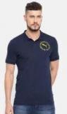 Puma Men Navy Solid Graphic Pique Polo II Polo Collar T shirt