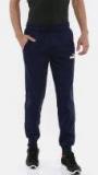 Puma Navy Blue Solid Slim Fit Tec Sports FZ Joggers Men