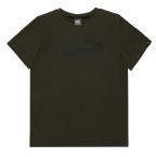 Puma Olive Green Printed Round Neck T Shirt Boys