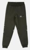 Puma Olive Green Solid Camo Aop Fl Joggers Boys