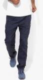 Puma Zippered Woven Navy Blue Track Pants Men