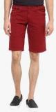 Punk Maroon Solid Shorts men