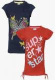 Punkster Pack Of 2 Multicoloured T Shirts Girls