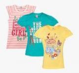 Punkster Pack Of 3 Multi T Shirt Girls