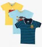 Punkster Pack Of 3 Multicoloured T Shirt Boys