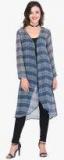 Purys Blue Checked Shrug Women