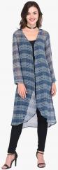 Purys Blue Checked Shrug women