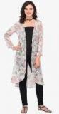 Purys Grey Printed Shrug Women