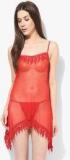 Quittance Red Solid Babydoll Women