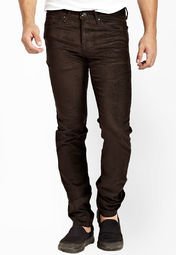 R&c Solid Coffee Chinos Men