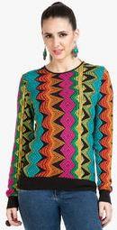 Rage Multicoloured Colored Printed Sweater Women