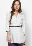 Raindrops Off White Solid Tunic women